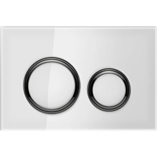 Geberit Sigma50 Round tipka za dvokoličinsko ispiranje bela/crni hrom/bela - staklo 115.651.SI.1 Cene