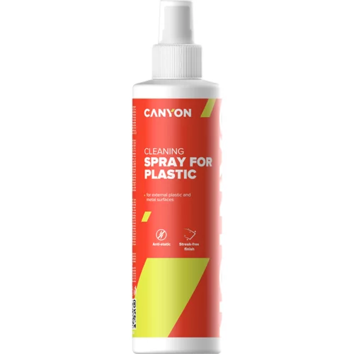 Canyon CCL22, Plastic Cleaning Spray for external plastic and metal surfaces of computers, telephones, fax machines and other office equipment, 250ml, 58x58x195mm, 0.277kg - CNE-CCL22