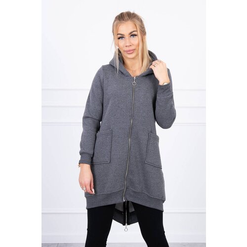 Kesi Insulated sweatshirt with a zipper at the back graphite Slike