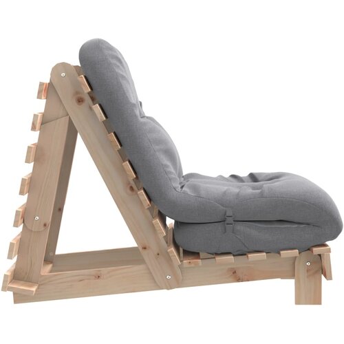  Futon na razvlačenje s madracem 60x206x11 cm masivna borovina Slike