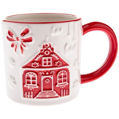 Dakls Bijela keramička šalica s božićnim motivom Christmas cottage – Cijene