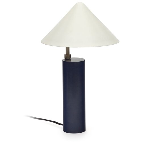Kave Home Temno modra namizna svetilka s kovinskim senčilom (višina 42 cm) Shiva – Cene
