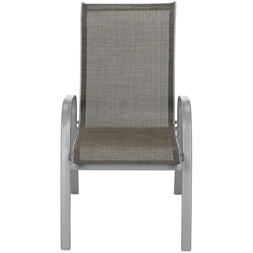 Ambia Garden STOL aluminij, jeklo srebrne barve, svetlo rjava Slike