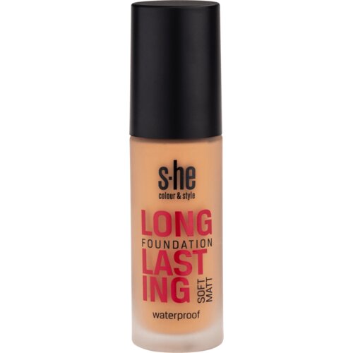 S-he colour&amp;amp;style long lasting soft matt tečni puder - 190/005 caramel 1 kom Slike