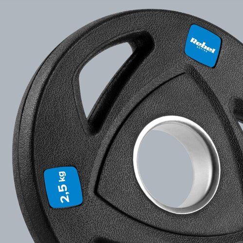 Rebel Active RBA-2108 &amp;ndash; Set olimpijskih utega 4 &amp;times; 2,5 kg, ukupno 10 kg, gumirani, otvor 51 mm Slike