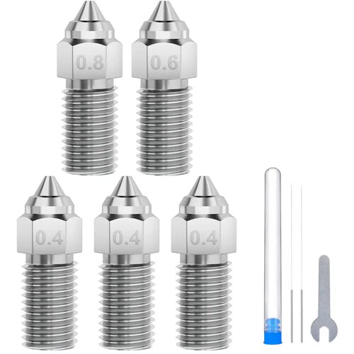 Elegoo Hardened Steel Nozzle Set for Neptune 4/Pro - Set of 5 Cene