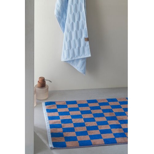 Mette Ditmer Denmark Modra/rjava kopalni&amp;scaron;ka preproga iz organskega bombaža 50x80 cm Retro &amp;ndash; Slike