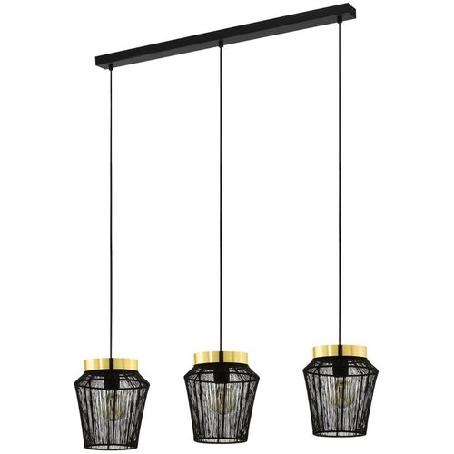 Eglo Viseća lampa ESCANDIDOS 3xE27 92 cm crna/mesing 99807 Cene