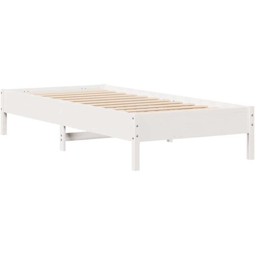 VidaXL Okvir kreveta bez madraca bijeli 100x200 cm konstruirano drvo Slike