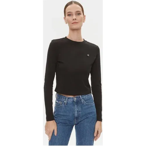 Calvin Klein Jeans Majice z dolgimi rokavi J20J222884 Črna