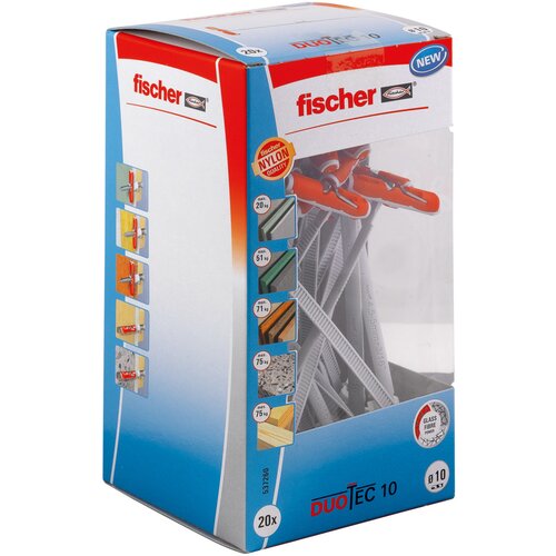 Fischer Nagibni moznik DuoTec (Premer zidnega vložka: 10 mm, Dolžina zidnega vložka: 47 mm, Plo&scaron;če iz mavčnega kartona, 20 kos) Cene