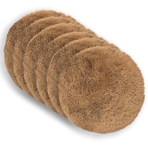  Presvlaka za jastuk 6 pcs HEERLEN Sivosmeđa Ø 50 cm PV flis Cene