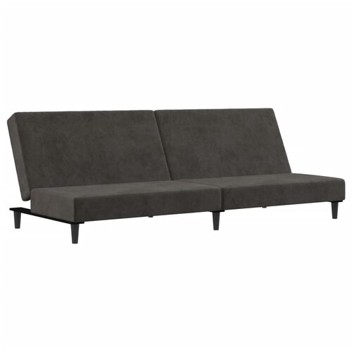 Maison Chic kavč - Sofa - Kanape dvosed z ležiščem temno siv žamet, (21726722) Cene