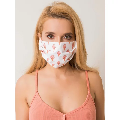 Fashion Hunters White, reusable protective mask with patterns