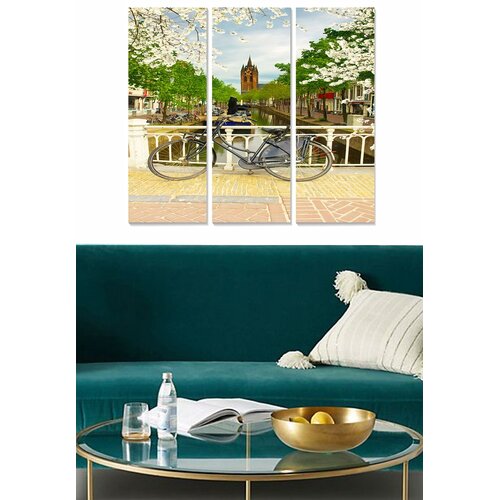 Wallity MDF1040878 Multicolor Decorative MDF Painting (3 Pieces) Cene