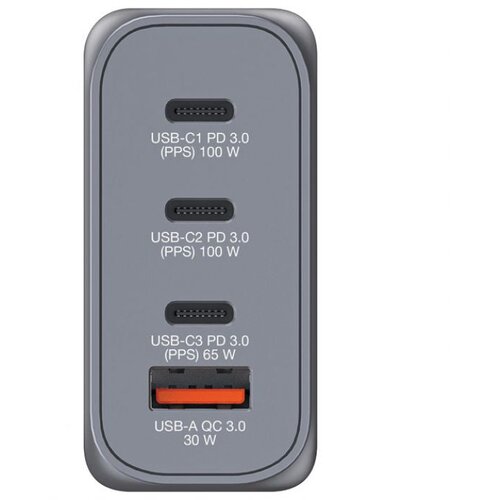  PUNJAČ ZA MOBILNE UREĐAJE ZIDNI 2XUSB-C/PD 100W/1XUSB-A QC 3.0 (EU/UK/US) VERBATIM 32202 Slike