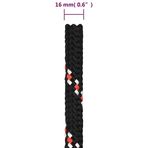  Brodski konop crni 16 mm 100 m od polipropilena Slike