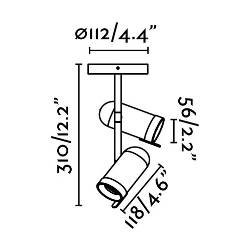 Faro 43534 - Spot svetiljka ORLEANS 2xGU10/8W/230V srebrna/crna Slike