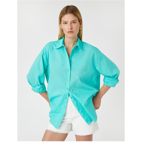 Koton Shirt - Green - Oversize Cene