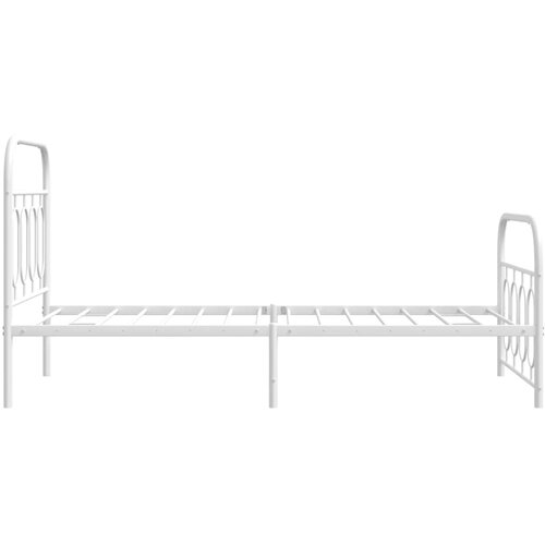  Metalni okvir kreveta uzglavlje i podnožje bijeli 80x200 cm Slike