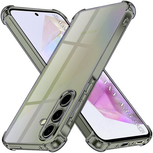 Techsuit Shockproof Clear Silicone za&scaron;titna maskica za Samsung Galaxy A35 5G &ndash; smoke crna Cijene