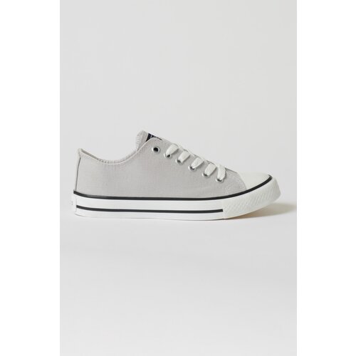 Altinyildiz classics Men's Light Gray Casual Canvas Sneakers. Slike