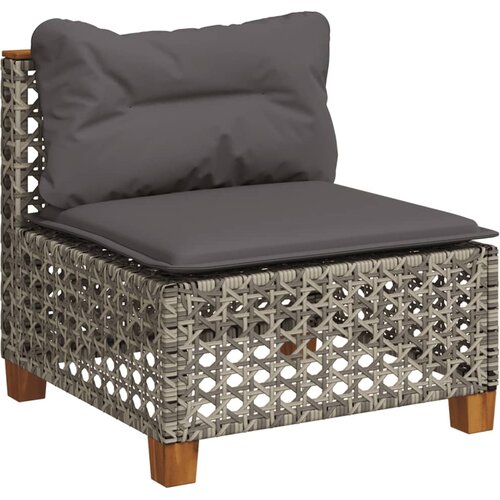  7-dijelni set vrtnih sofa sivi od poliratana Siva 55 x 55 x 36 cm Slike