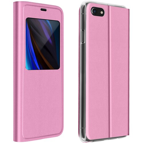 AVIZAR iPhone SE 2022, 2020 in iPhone 8, 7 Window Case, Ultra-tanek Folio Flip - roza, (20719445) Cene