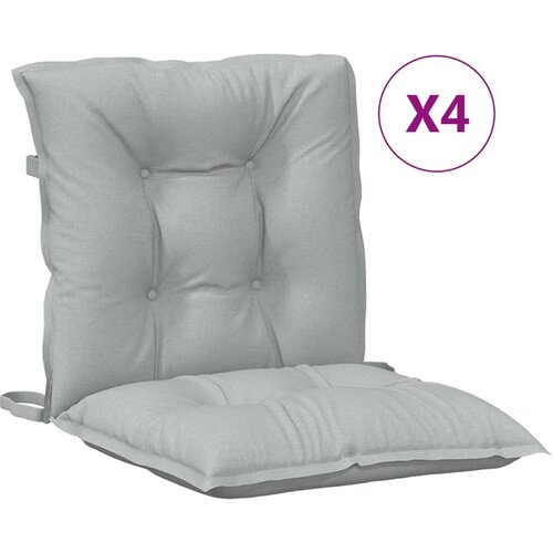  Jastuci za stolice 4 kom svjetlosivi 120x50x7cm tkanina Slike