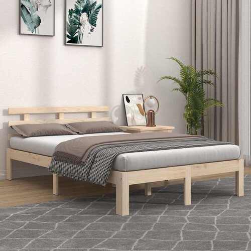  Okvir za krevet od masivnog drva 135 x 190 cm bračni Cijene