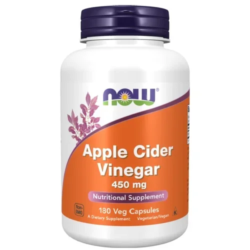 Now Foods Jabolčni kis - Apple Cider Vinegar NOW, 450 mg (180 kapsul)