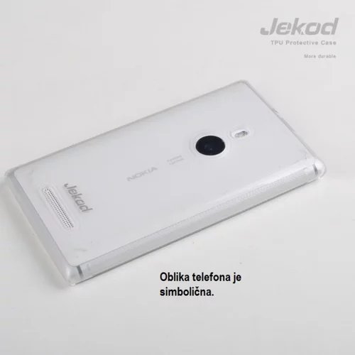 Jekod silikonski ovitek Nokia Lumia 930 prozorno črn TPU/T + Zaščitna folija