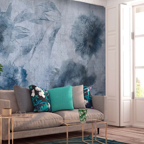  Samoljepljiva foto tapeta - Blue Peonies 147x105 Slike