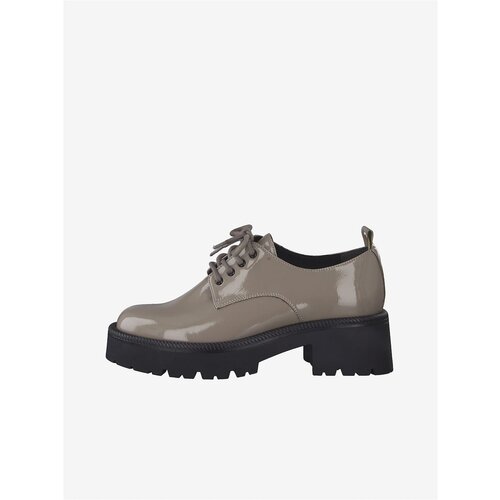 Tamaris Light Brown Shiny Heel Shoes - Women Slike