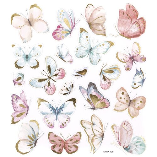  Set prolećnih nalepnica 15x17cm | boho leptir 22 kom Slike