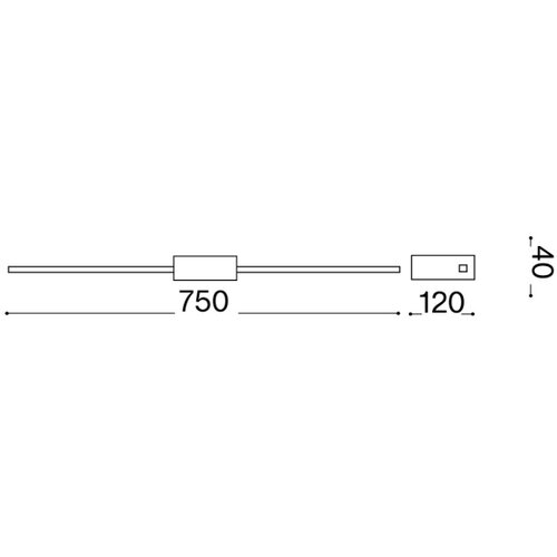 Ideal Lux - LED svetlo za slike THEO LED/12W/230V 75 cm CRI 90 belo Slike
