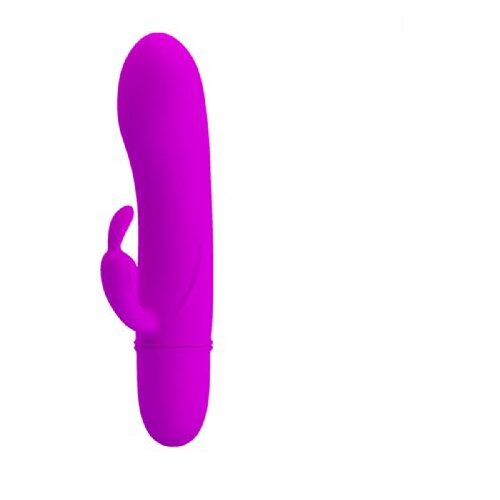Pretty Love mini rabbit vibrator Caesar, 11,5 cm, 1 x AAA, vijoličen Cene