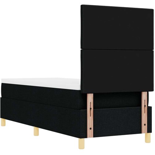 Box Spring krevet s madracem crni 80x200 cm tkanina Slike