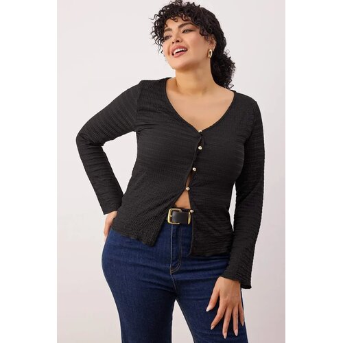 Trendyol Ženska bluza Tbbaw26Af00068, Crna Cene