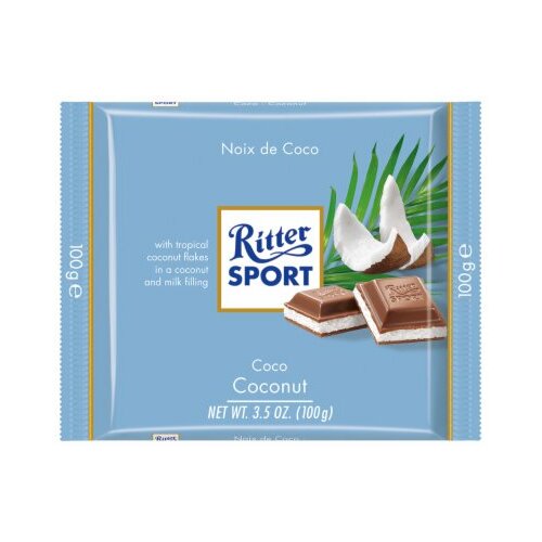 Ritter čokolada mlečna kokos 100G ritter Cene