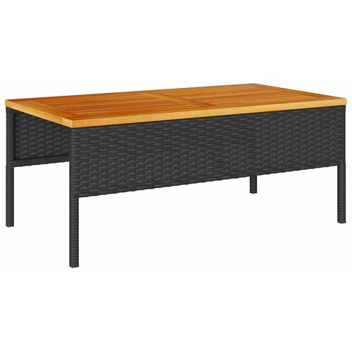  Sjedeća garnitura za vrt 6 kom. Crna i Krema poliratan 84 x 45 x 35 cm Slike