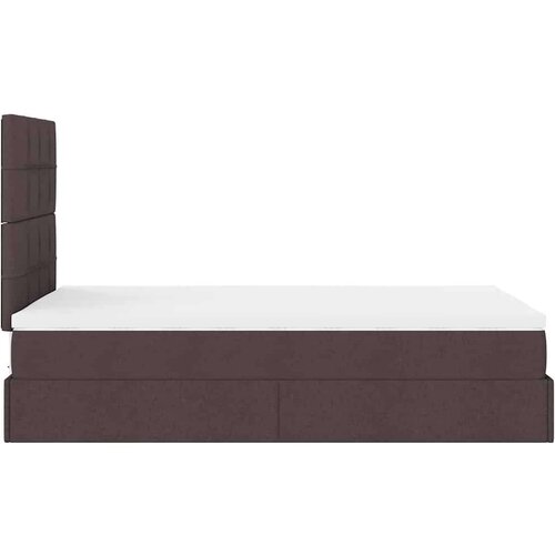vidaXL Otomanski posteljni okvir z vzmetnico rjav 120x190 cm blago, (21607110) Cene