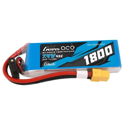 Gens ace LIPO BATERIJA 1800MAH 7.4V 45C 2S1P XT60 ZA RC MODELE Z VEL., (5000291893) Cene