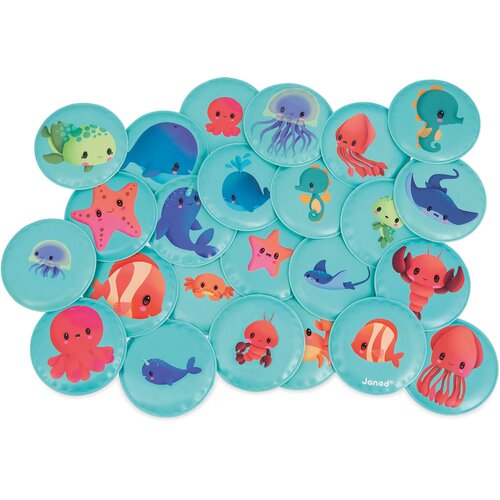 Janod Bath Memory Spomin za v kad Sea Animals 2 y+ 24 kos Cene