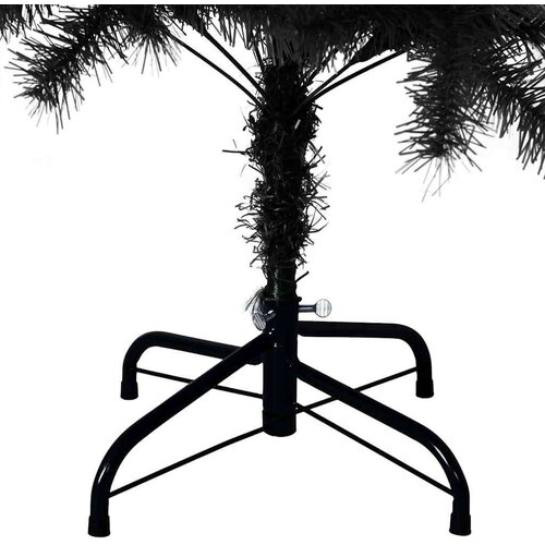 VidaXL Božićno drvce s 150 LED svjetlima s stalakom Crna 120 cm PVC Slike