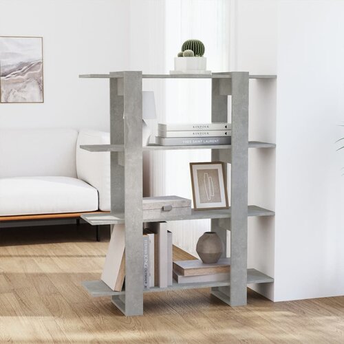 Furnova Knjižna omara/pregrada betonsko siva 100x30x123,5 cm, (21932673) Cene