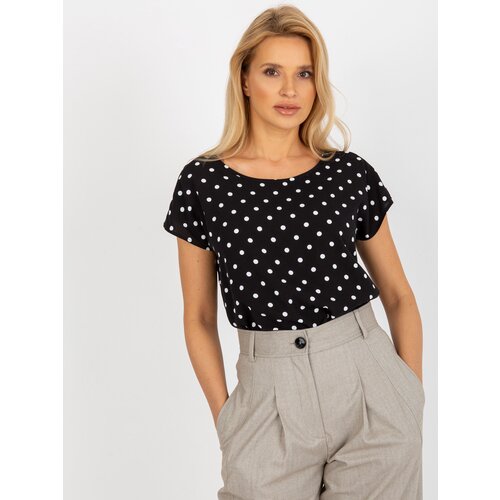 Fashion Hunters Sublevel Women&amp;#039;s Short Sleeve Blouse - Black Slike