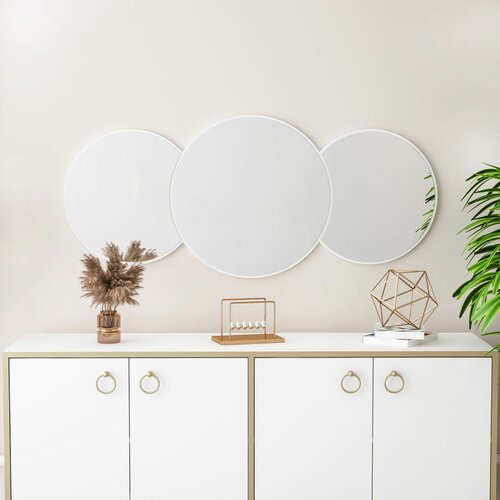 HANAH HOME royal large - white white decorative chipboard mirror Cene