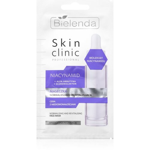 Bielenda Skin Clinic Professional Niacinamide nočna revitalizacijska maska za obnovo kože za problematično kožo, akne 8 g Cene