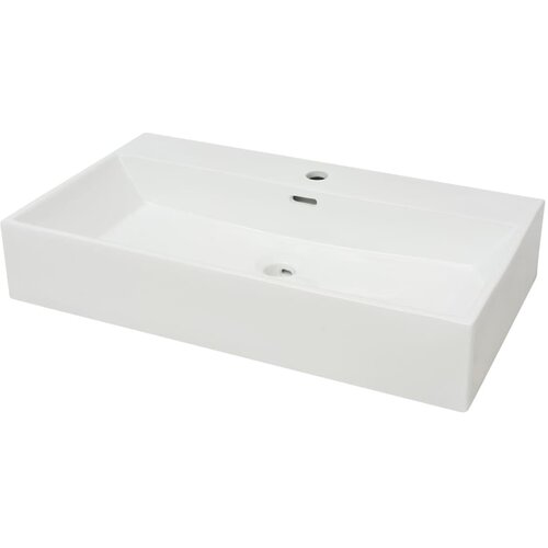 Maison Chic Umivalnik - Kopalna umivalnik - Lavabo z odprtino za armaturo bela keramika 76x42,5x14,5 cm, (21684778) Cene